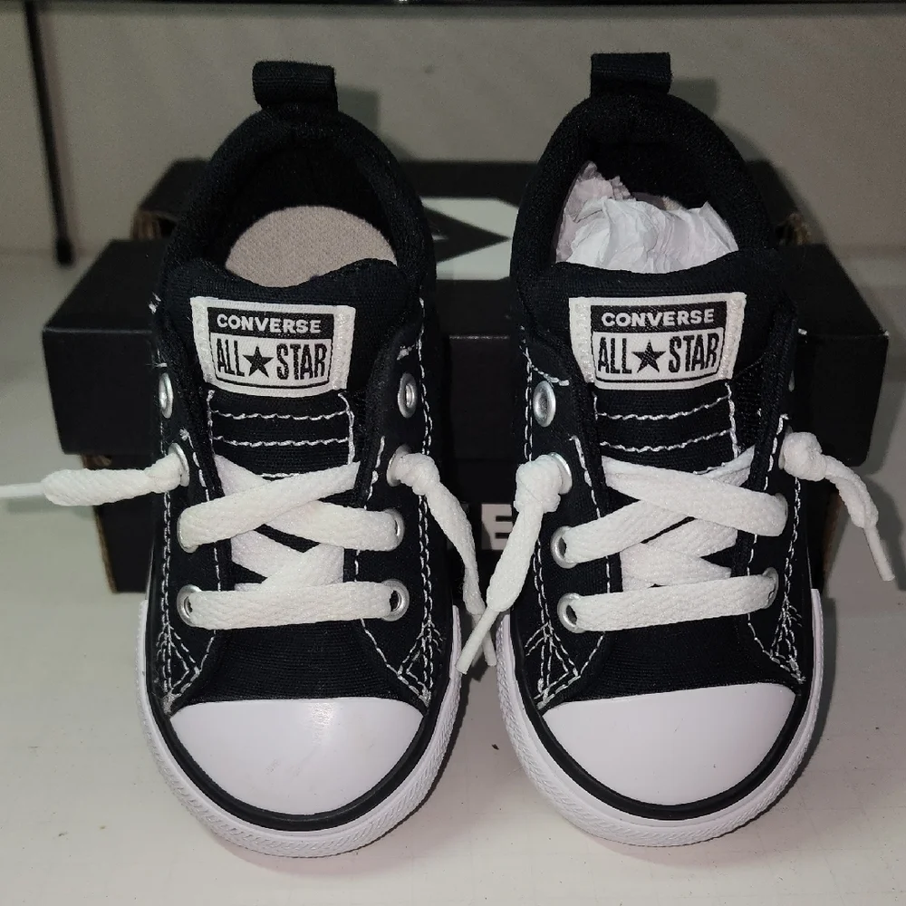 Converse Kids Black and White Sneakers